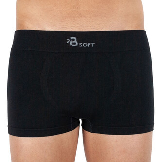 Pánské boxerky Gino bezešvé bambusové černé (53006) M