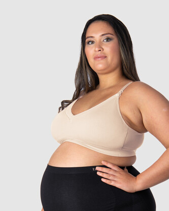 Dámská podprsenka Hotmilk Caress Seamfree Bamboo FULL CAP kojicí béžová (CPO-full) L