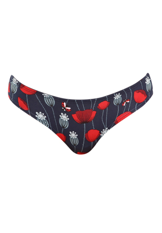 Veselé dámské kalhotky brazilky Dedoles Berušky a vlčí máky (D-W-UN-BL-C-C-208) S