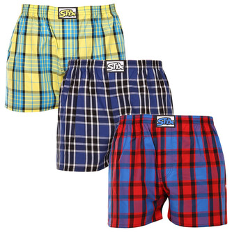 3PACK pánské trenky Styx klasická guma vícebarevné (3A0972) M 3PACK pánské trenky Styx klasická guma vícebarevné (3A0972) M