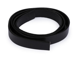 Kožený popruh / ucho na tašky - polotovar šíře 20 mm - 1 ks - 3 černá