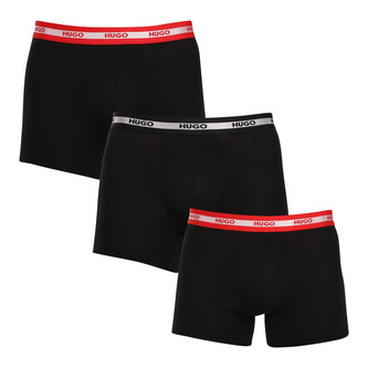 3PACK pánské boxerky HUGO černé (50520475 962) M