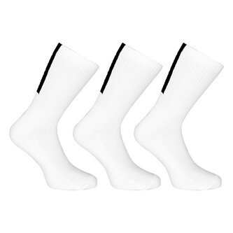 3PACK ponožky Pietro Filipi sportovní vysoké bílé (3POB3) S