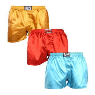 3PACK pánské trenky Styx klasická guma saténové vícebarevné (3C06357) L 3PACK pánské trenky Styx klasická guma saténové vícebarevné (3C06357) L