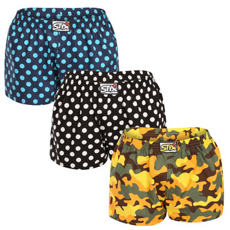 3PACK dámské trenky Styx art klasická guma vícebarevné (3K15901) M