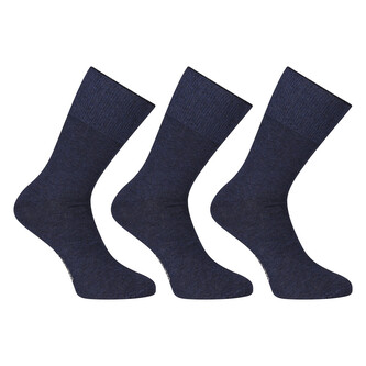 3PACK ponožky Nedeto vysoké medic modré (3PMV002) L