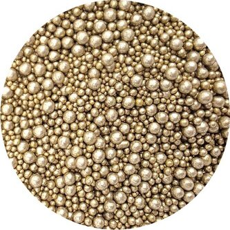 Cukrové perličky mix zlaté 80g - I LOVE CAKES