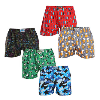 5PACK pánské trenky Styx art klasická guma vícebarevné (5A1379023) XL