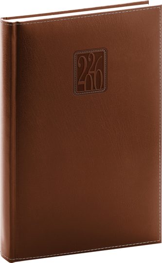 Diář 2026: Panama - hnědý, denní, 15 x 21 cm