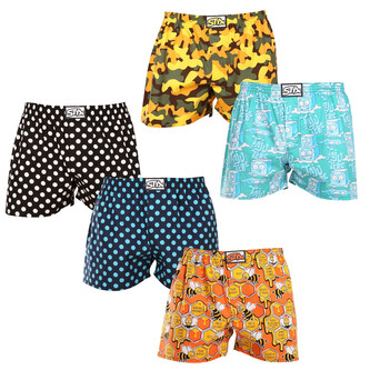 5PACK pánské trenky Styx art klasická guma vícebarevné (5A1590147) M