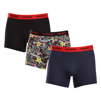 3PACK pánské boxerky HUGO vícebarevné (50517887 979) XXL