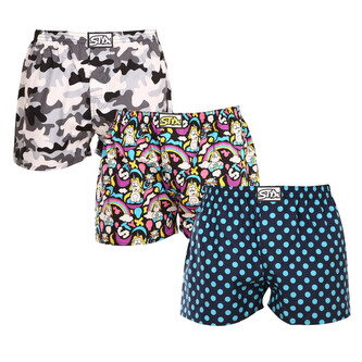 3PACK pánské trenky Styx art klasická guma vícebarevné (3A11871) M 3PACK pánské trenky Styx art klasická guma vícebarevné (3A11871) M