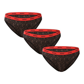 3PACK dámské kalhotky HUGO černé (50535254 002) S