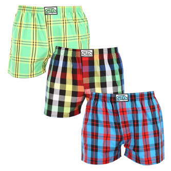 3PACK pánské trenky Styx klasická guma vícebarevné (3A11123) M 3PACK pánské trenky Styx klasická guma vícebarevné (3A11123) M