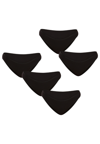 5PACK dámské kalhotky Nedeto černé (5NK001) XXL