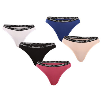 5PACK dámská tanga Gianvaglia vícebarevná (820-5) L