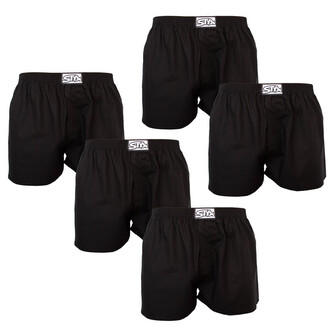 5PACK pánské trenky Styx klasická guma černé (5A0960) S
