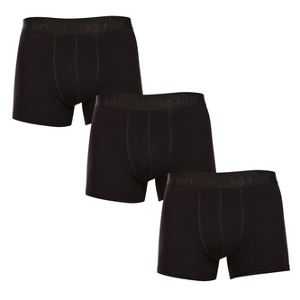 3PACK pánské boxerky Pietro Filipi černé (3BCL001) XL