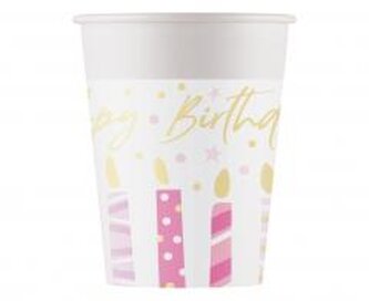 Talerzyki papierowe Birthday Candles 23cm 8szt