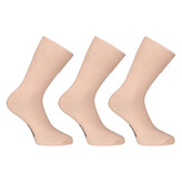 3PACK ponožky Nedeto vysoké medic béžové (3PMV003) M