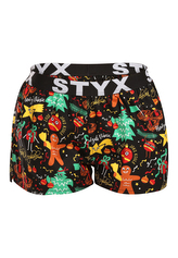 Dámské trenky Styx art sportovní guma Vánoce ozdoby (T1754) S