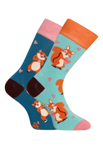 Veselé bambusové ponožky Dedoles Křeček a veverka (D-U-SC-RS-C-B-1551) S