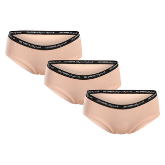 3PACK dámské kalhotky Lee Cooper béžové (PO41046) S