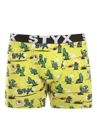 Pánské boxerky Styx long art sportovní guma kaktusy (UN1351) L