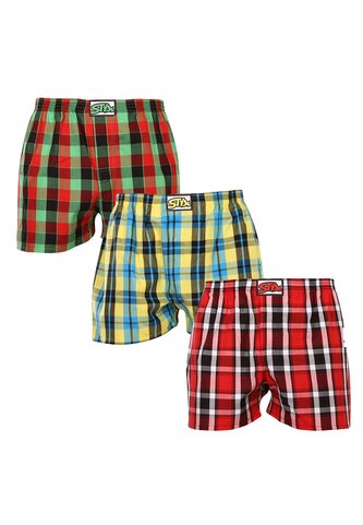 3PACK pánské trenky Styx klasická guma vícebarevné (3A093338) XL