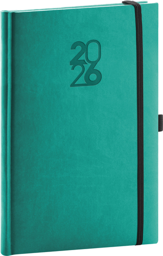 Diář 2026: Aprint Top - tyrkysový, týdenní, 15 x 21 cm