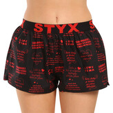 Dámské trenky Styx art sportovní guma Valentýn texty (T1757) XL