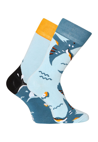 Veselé bambusové ponožky Dedoles Pták ledňáček (D-U-SC-RS-C-B-1552) S