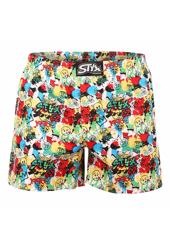 Pánské trenky Styx premium art klasická guma emoji (AP954) XL