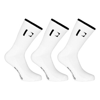 3PACK ponožky Pietro Filipi sportovní vysoké bílé (3POB2) M