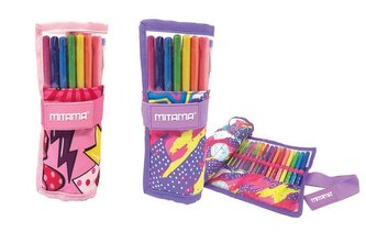 Penál plný "Glitter Roll", Comics, rolovací, fialová, MITAMA 62908-90158