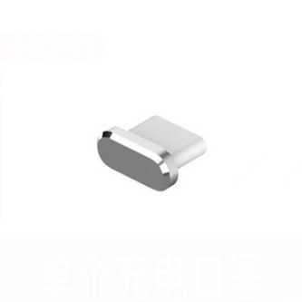 Záslepka aluminium pro konektor USB Typ C, barva silver