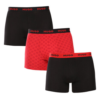 3PACK pánské boxerky HUGO vícebarevné (50532559 966) XL