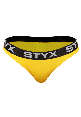 Dámské kalhotky Styx sportovní guma žluté (IK1068) S