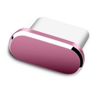 Záslepka aluminium pro konektor USB Typ C, barva pink