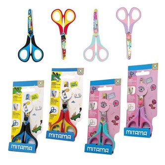 Nůžky "GOOD VIBES", modrá/černá, dětské, 13 cm, MITAMA 61286-90165