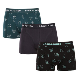 3PACK pánské boxerky Jack and Jones vícebarevné (12275817) L