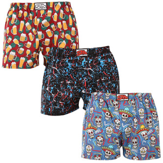 3PACK pánské trenky Styx art klasická guma vícebarevné (3A18456) XL 3PACK pánské trenky Styx art klasická guma vícebarevné (3A18456) XL