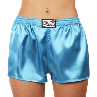 Dámské trenky Styx klasická guma saténové modré (L967) 3XL