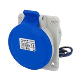 Zásuvka vestavná 23M233 IP44-54/230V/32A/3P 6h, šikmá 10°, mikrospínač - SpeedPRO