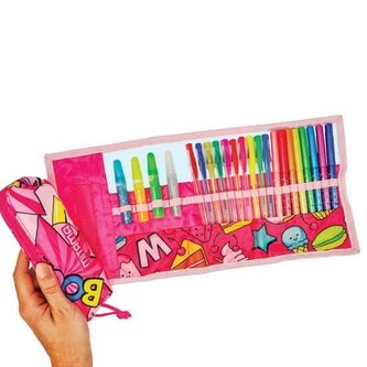 Penál plný "Glitter Roll", ice cream, rolovací, růžová, MITAMA 62908-90156