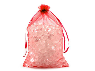Dárkový pytlík 17x23 cm organza - 100 ks - 12 červená