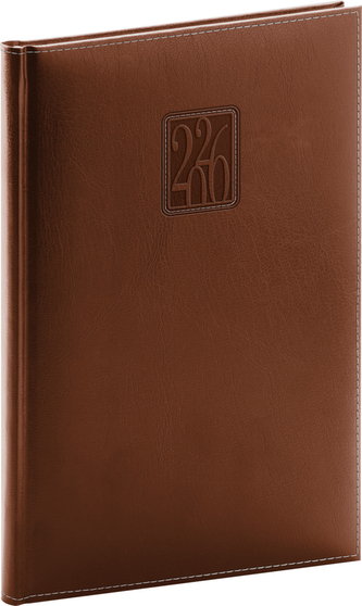 Diář 2026: Panama - hnědý, týdenní, 15 x 21 cm