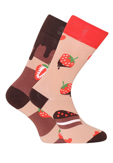 Veselé ponožky Dedoles Čokoládovo-jahodový dort (D-U-SC-RS-C-C-1565) S