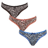 3PACK dámská tanga Fine woman vícebarevná (808-A) XL