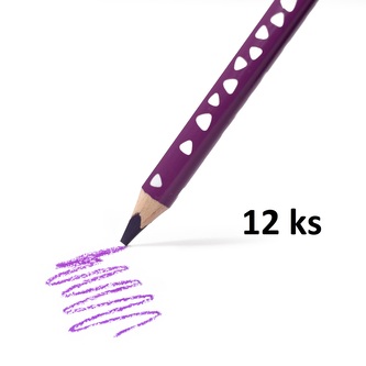 RICO pastelka trojboká  JUMBO, tuha průměr 5mm, 12 ks, fialová